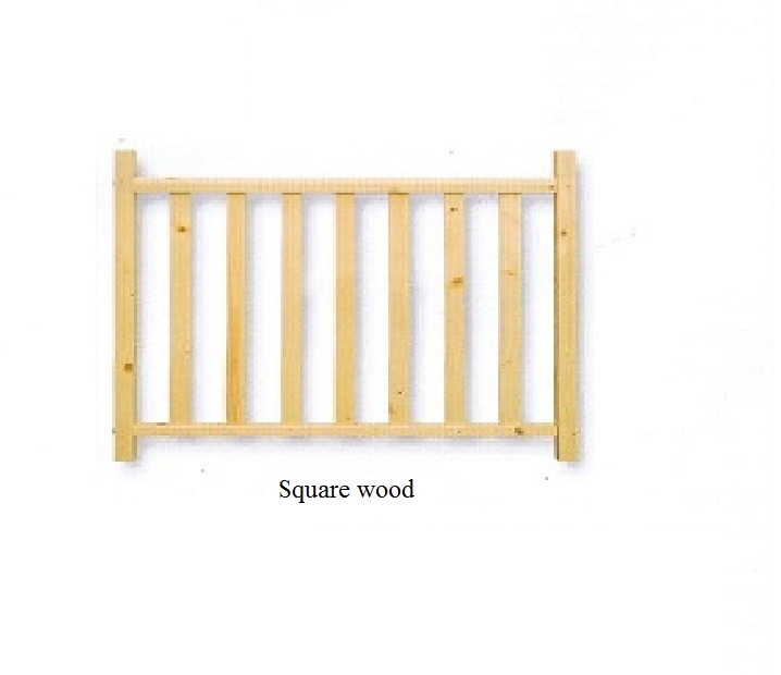 Square wood hekwerk