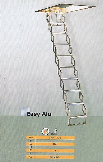 Uittrek vlizotrap van aluminium kopen bij trappenspecialist Maatkracht Easy-alu