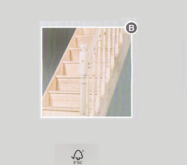 Trapleuning met gedraaide balusters wordt veel verkocht. Jura