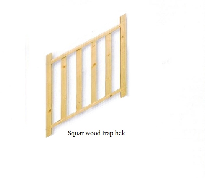 Square wood Trap Leuning